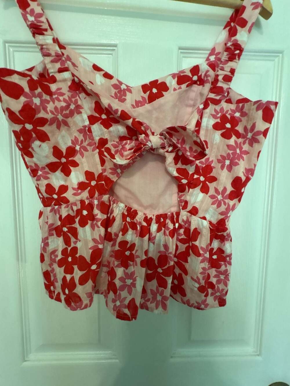 Draper James Floral Peplum Tank Top Size 8 - Picture 3 of 7